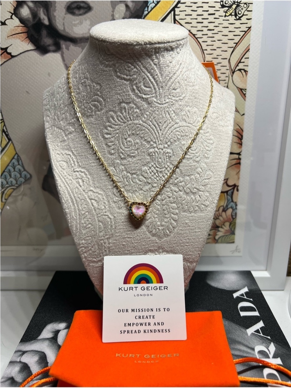 Kurt Geiger London Opal Heart Halo
Pendant Necklace.